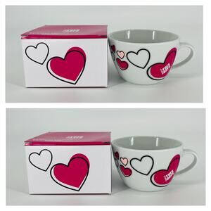 Set Of 2 T-Mobile Tuesdays Valentines Day Hearts Love Coffee Mug /Tea Cup - NIB